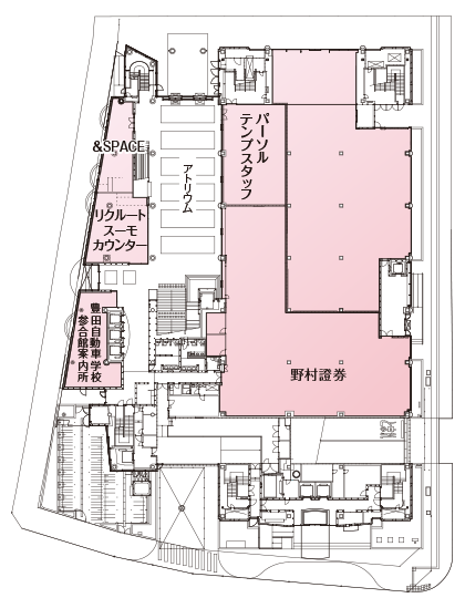 １階(アトリウム・店舗１階)