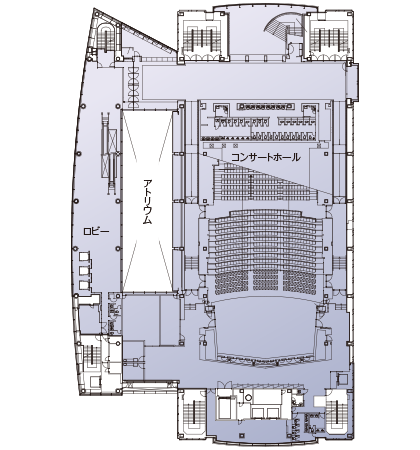 10階(コンサートホール10～13階)